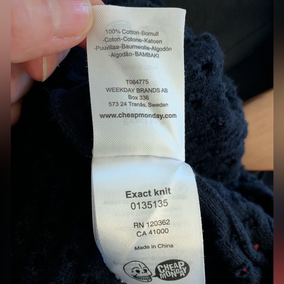 Cheap Monday mesh knitted tops size XS (stretchy) - Picture 5 of 10